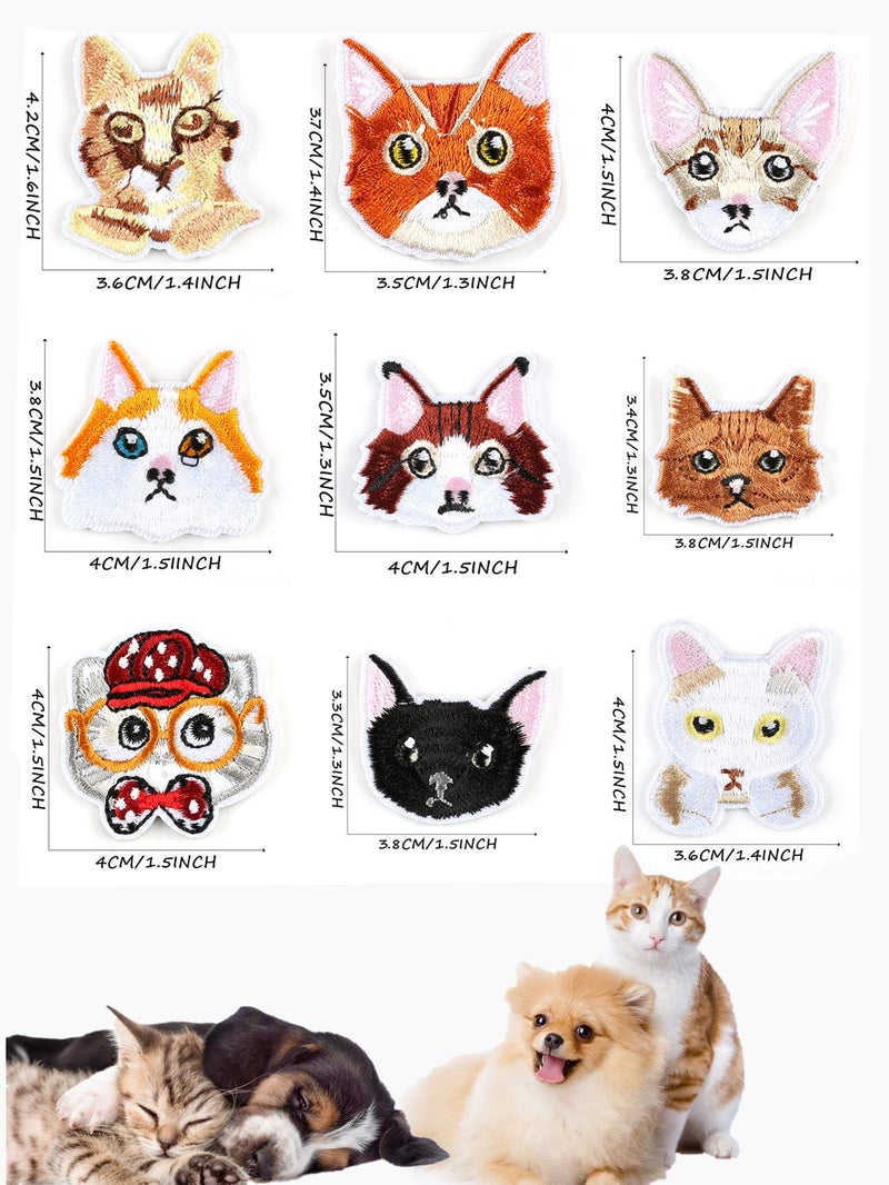 MSCFTFB 21 Pieces Cute Small Kitty Dog Iron on Patches Cat Doggy Embroidered Patches Sew Appliques for Clothes Jackets Backpack Repairing Decorations - Image 3